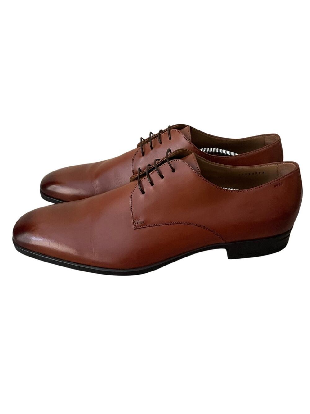 New HUGO BOSS Kensington Mens 12 Med Brn Leather Derby Shoes